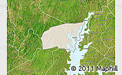 Shaded Relief Map of Kounahiri, satellite outside