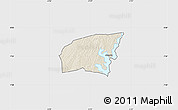 Shaded Relief Map of Kounahiri, single color outside