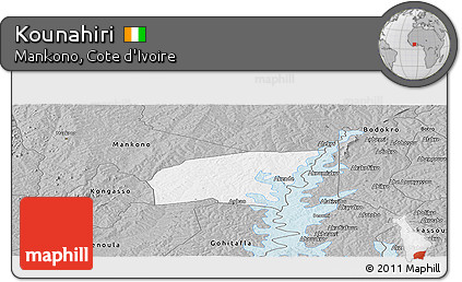Gray Panoramic Map of Kounahiri