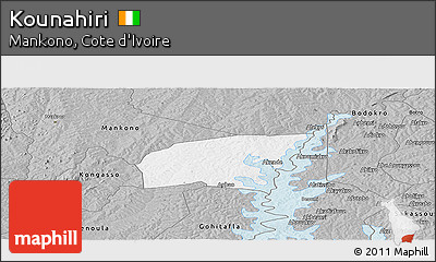 Gray Panoramic Map of Kounahiri