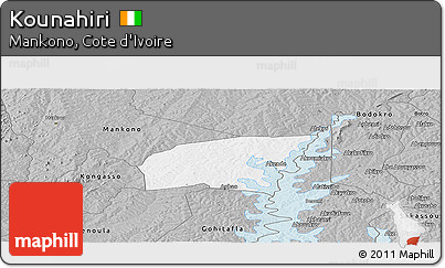 Gray Panoramic Map of Kounahiri