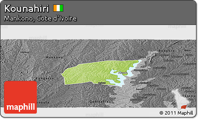 Physical Panoramic Map of Kounahiri, darken, desaturated