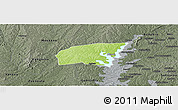 Physical Panoramic Map of Kounahiri, darken, semi-desaturated