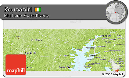 Physical Panoramic Map of Kounahiri