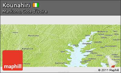 Physical Panoramic Map of Kounahiri