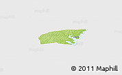 Physical Panoramic Map of Kounahiri, single color outside