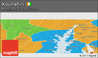 Political Panoramic Map of Kounahiri