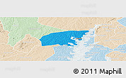 Political Panoramic Map of Kounahiri, lighten