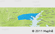 Political Panoramic Map of Kounahiri, physical outside