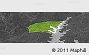 Satellite Panoramic Map of Kounahiri, darken, desaturated