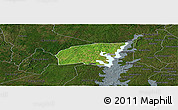 Satellite Panoramic Map of Kounahiri, darken