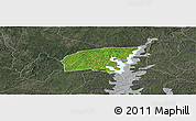 Satellite Panoramic Map of Kounahiri, darken, semi-desaturated