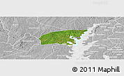 Satellite Panoramic Map of Kounahiri, lighten, desaturated