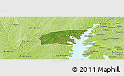Satellite Panoramic Map of Kounahiri, physical outside
