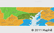 Satellite Panoramic Map of Kounahiri, political outside