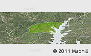 Satellite Panoramic Map of Kounahiri, semi-desaturated