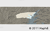 Shaded Relief Panoramic Map of Kounahiri, darken