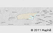 Shaded Relief Panoramic Map of Kounahiri, desaturated
