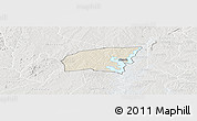 Shaded Relief Panoramic Map of Kounahiri, lighten, semi-desaturated