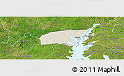 Shaded Relief Panoramic Map of Kounahiri, satellite outside