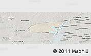Shaded Relief Panoramic Map of Kounahiri, semi-desaturated