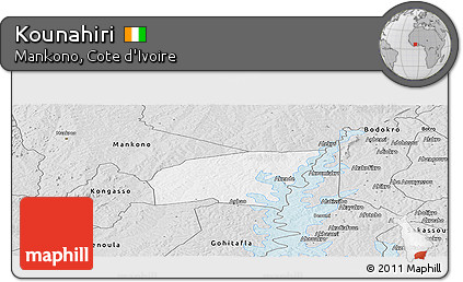 Silver Style Panoramic Map of Kounahiri