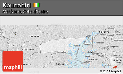Silver Style Panoramic Map of Kounahiri