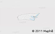 Silver Style Panoramic Map of Kounahiri, single color outside