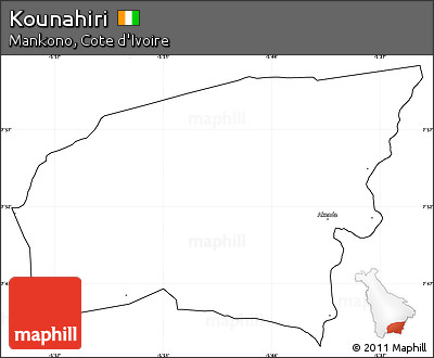 Blank Simple Map of Kounahiri, cropped outside