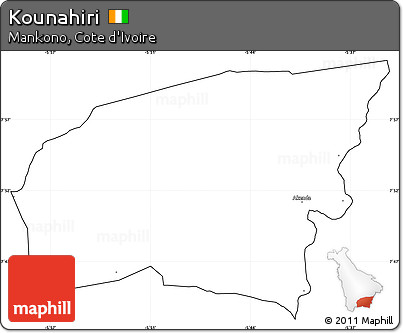 Blank Simple Map of Kounahiri, cropped outside