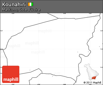 Blank Simple Map of Kounahiri, no labels