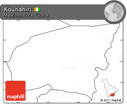 Blank Simple Map of Kounahiri, no labels
