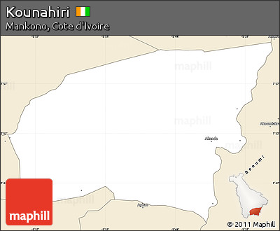 Classic Style Simple Map of Kounahiri