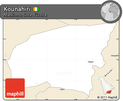 Classic Style Simple Map of Kounahiri