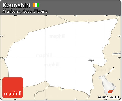 Classic Style Simple Map of Kounahiri