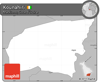Gray Simple Map of Kounahiri