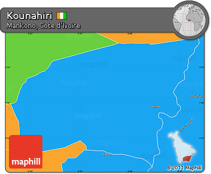 Political Simple Map of Kounahiri