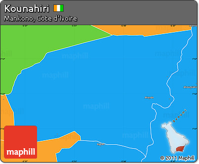 Political Simple Map of Kounahiri