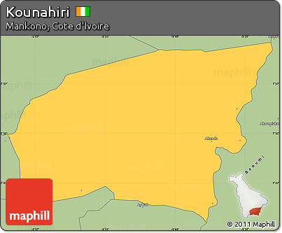 Savanna Style Simple Map of Kounahiri