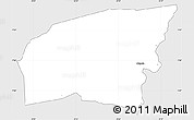 Silver Style Simple Map of Kounahiri, single color outside