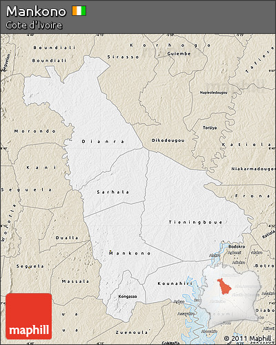 Classic Style Map of Mankono