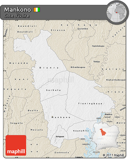 Classic Style Map of Mankono