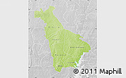 Physical Map of Mankono, lighten, desaturated