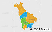 Political Map of Mankono, single color outside