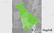 Political Shades Map of Mankono, desaturated