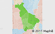 Political Shades Map of Mankono, lighten