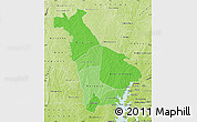 Political Shades Map of Mankono, physical outside