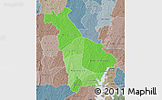 Political Shades Map of Mankono, semi-desaturated
