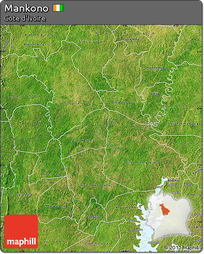 Satellite Map of Mankono