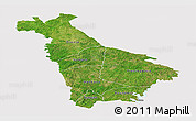 Satellite Panoramic Map of Mankono, cropped outside